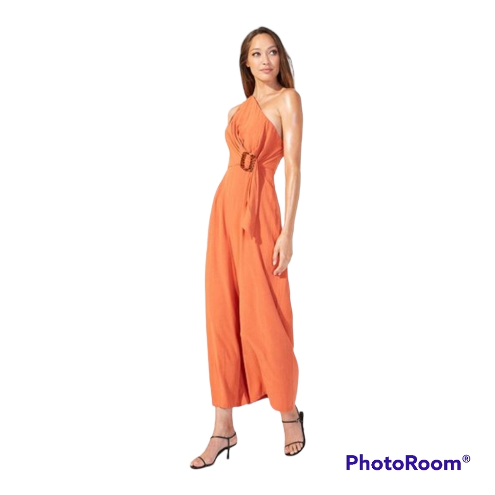 MINKPINK Orange Wide Leg Jumpsuit